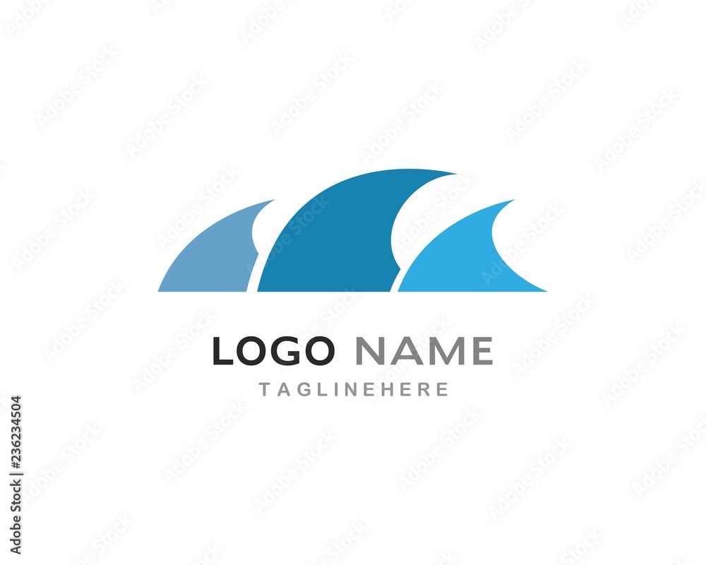 Water Wave symbol and icon Logo Template Water Wave symbol and icon Logo Template