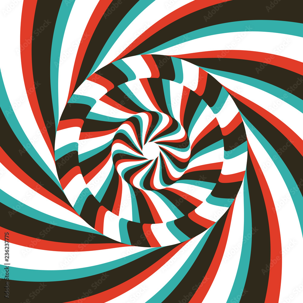 Pattern with optical illusion. Abstract striped background. Vector illustration.