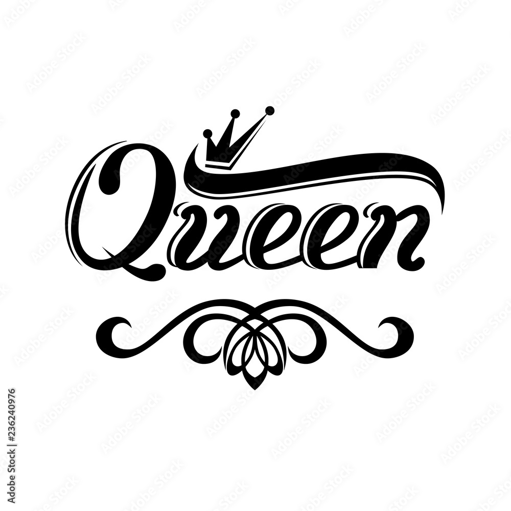 queen logo vector