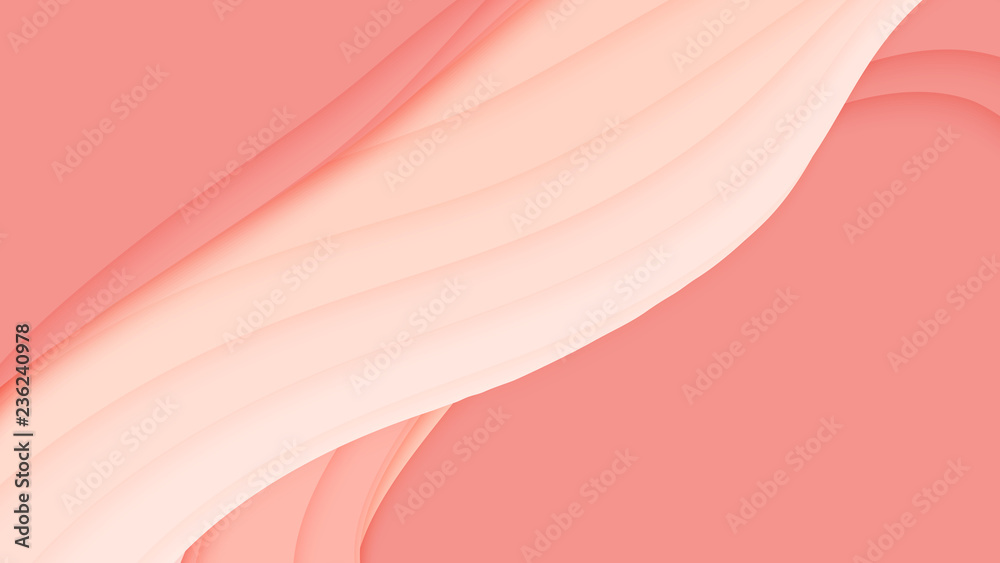Vector 3D abstract background with paper cut shape. Colorful pink ...