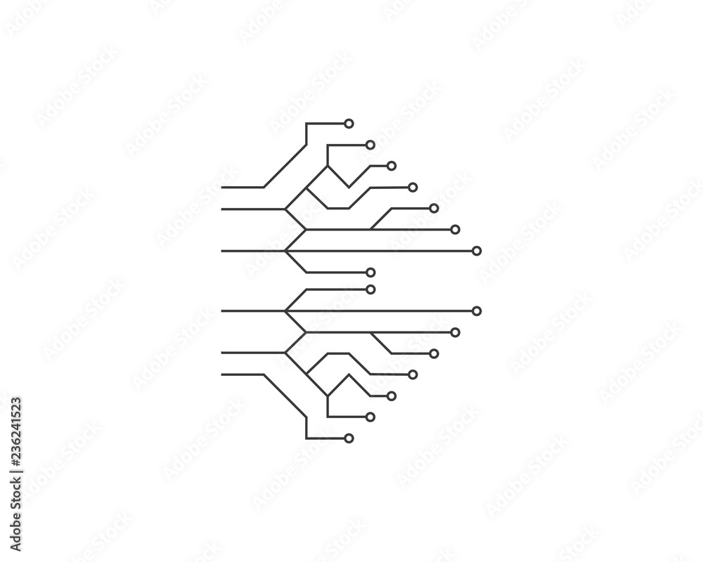 circuit technology ilustration vector template circuit technology ilustration vector template