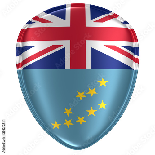 Free Download 3d rendering of a Tuvalu flag icon. - GFXLoad