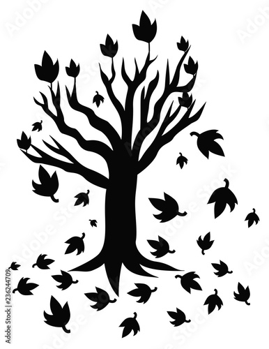 Tree silhouette illustration