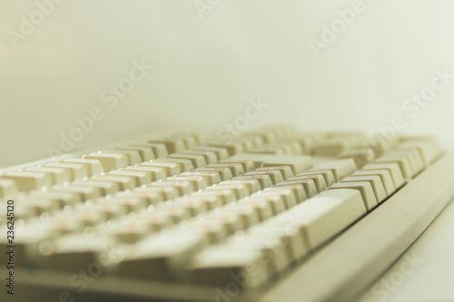  Old computer keyboard close up