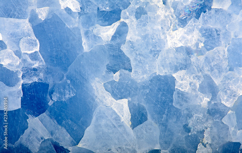 blue calcite mineral texture photo