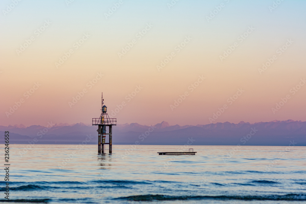 Purple sunset at Lake Constance Purple sunset at Lake Constance