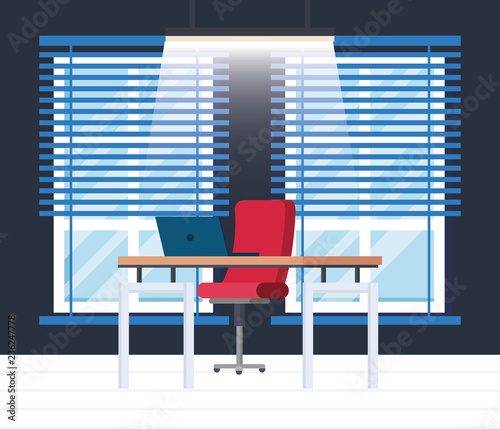 workplace office scene icon