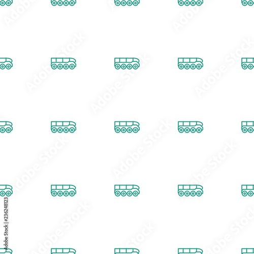 m pattern repeat seamless on white background. Editable outline m icons from war collection. weapon truck icon for web and mobile.
