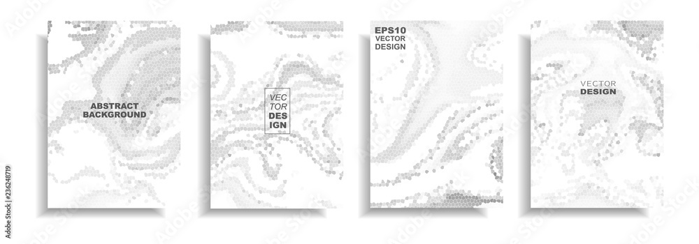 Obraz premium Abstract set a4 paper. White fon.Tekstura for use in the design presentations, print, flyers, business cards, invitations, calendars, websites, packaging, cover.