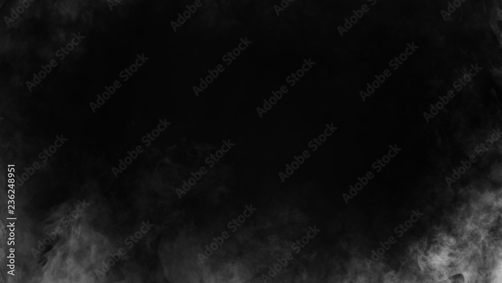 Smoke at the edges frame. Effect for film , text or space Smoke at the edges frame. Effect for film , text or space