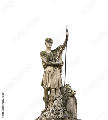 Konstfotografi Ancient Greek god Adonis. Statue in the old city