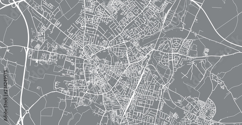 Urban vector city map of Cambridge  England