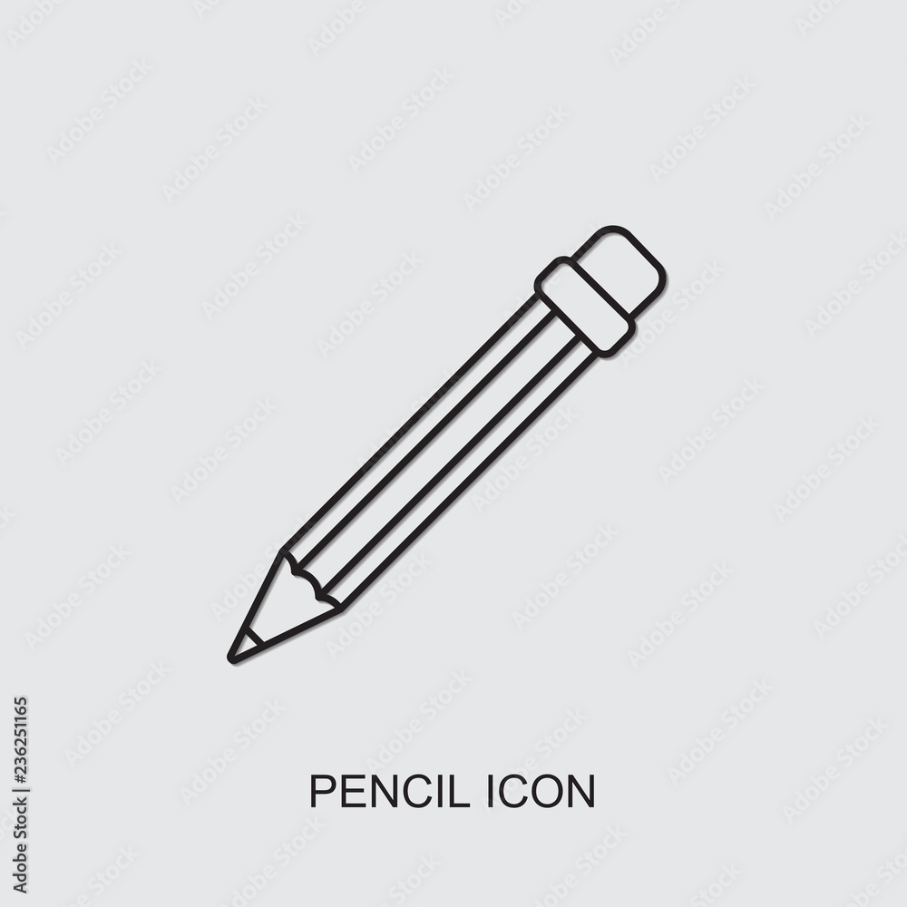 pencil icon. line pencil icon from company collection. Use for web, mobile, infographics and UI/UX elements. Trendy pencil icon. pencil icon. line pencil icon from company collection. Use for web, mobile, infographics and UI/UX elements. Trendy pencil icon.