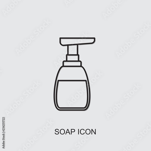 soap icon. line soap icon from health collection. Use for web, mobile, infographics and UI/UX elements. Trendy soap icon.