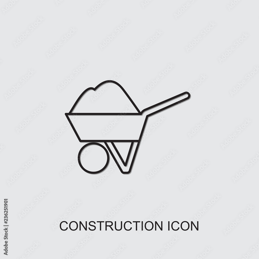 construction icon. line construction icon from construction collection. Use for web, mobile, infographics and UI/UX elements. Trendy construction icon.