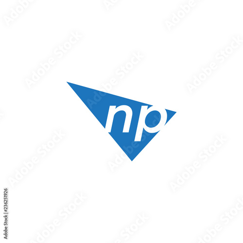Free Download initial two letter np negative space triangle logo - GFXLoad