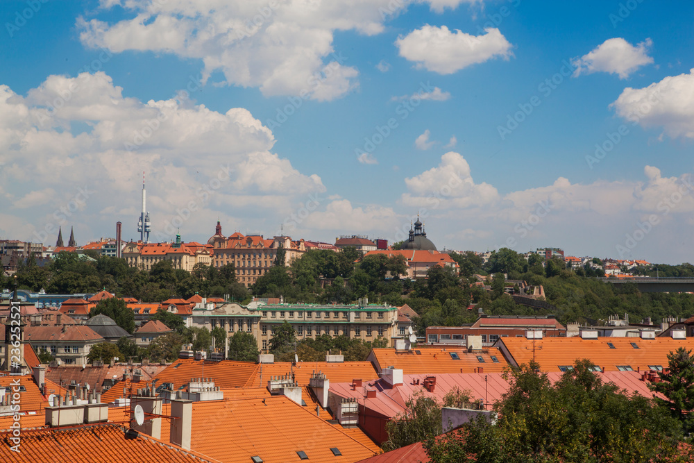 View to a city of Prague
