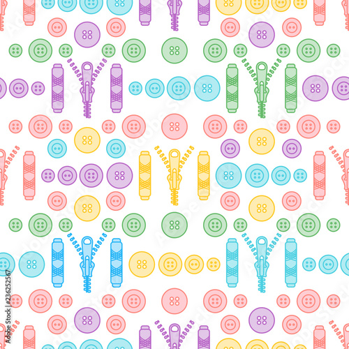 Sewing and needlework seamless pattern.