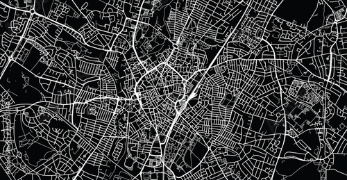 Urban vector city map of Leicester, England photo