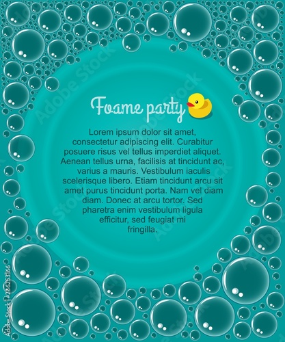 Colorful Summer Foam Party Poster