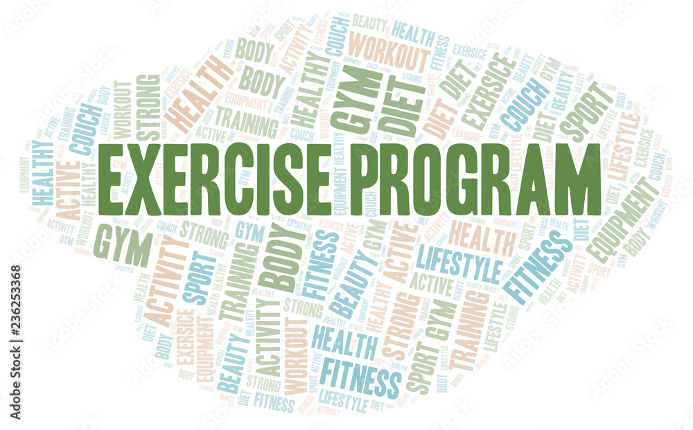 Fototapeta premium Exercise Program word cloud.