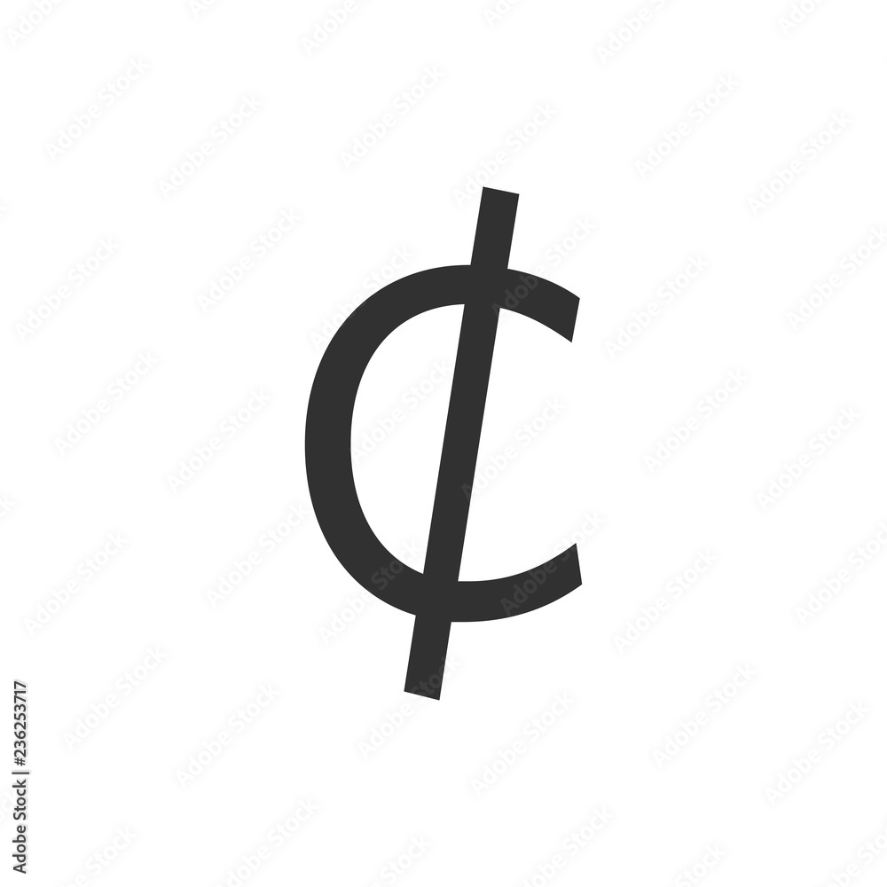 Cent sign icon.Money symbol.vector illustration isolated on white