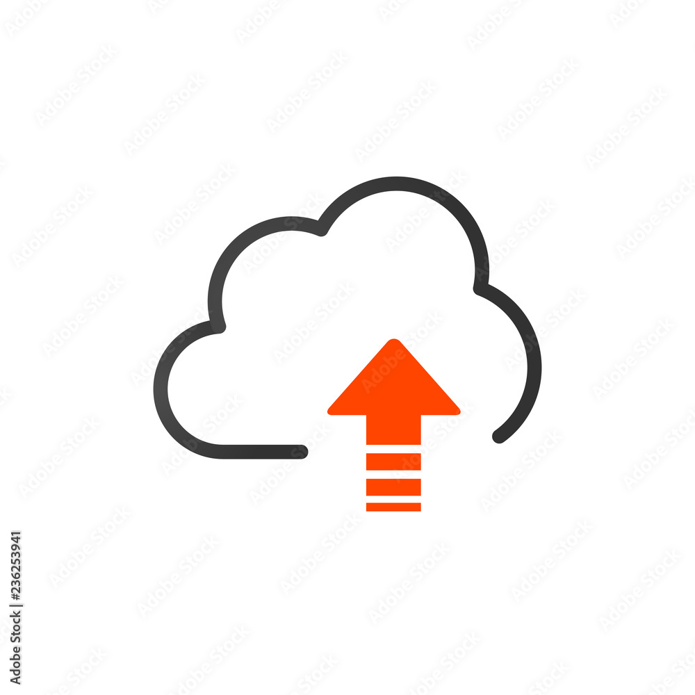 Upload vector icon, cloud storage symbol. Modern, simple flat icon for web site or mobile app. vector illustration isolated on white background. Upload vector icon, cloud storage symbol. Modern, simple flat icon for web site or mobile app. vector illustration isolated on white background.