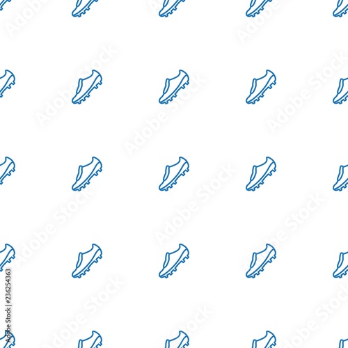 boots pattern repeat seamless on white background. Editable outline boots icons from sport collection. soccer trainers icon for web and mobile.