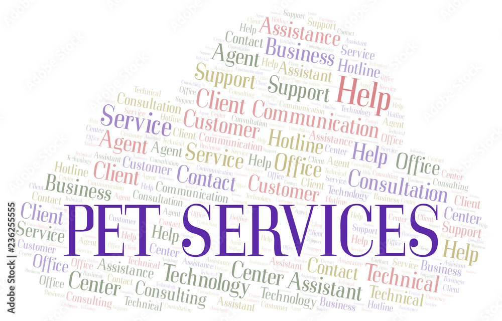 Obraz premium Pet Services word cloud.