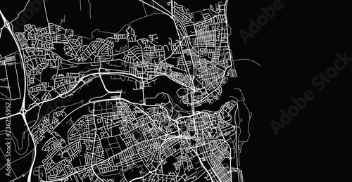 Urban vector city map of Sunderland, England photo