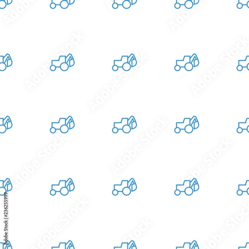 machinery pattern repeat seamless on white background. Editable outline machinery icons from construction collection. excavator icon for web and mobile.