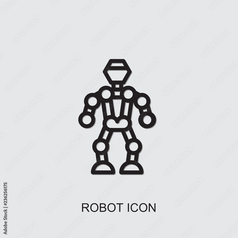 robot icon. outline robot icon from innovations collection. Use for web, mobile, infographics and UI/UX elements. Trendy robot icon. robot icon. outline robot icon from innovations collection. Use for web, mobile, infographics and UI/UX elements. Trendy robot icon.