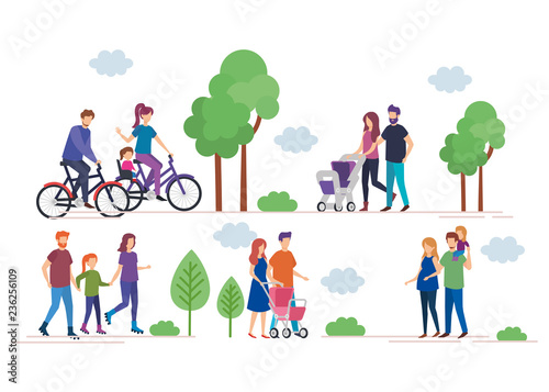 family members in the park