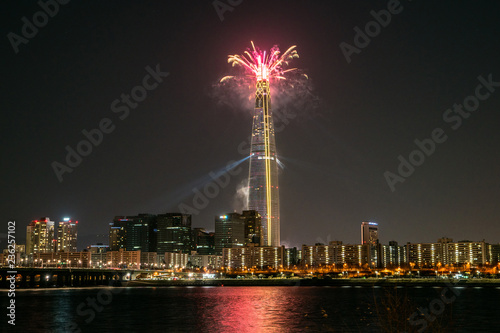 Lotte World Tower's New Year's Fireworks Festival