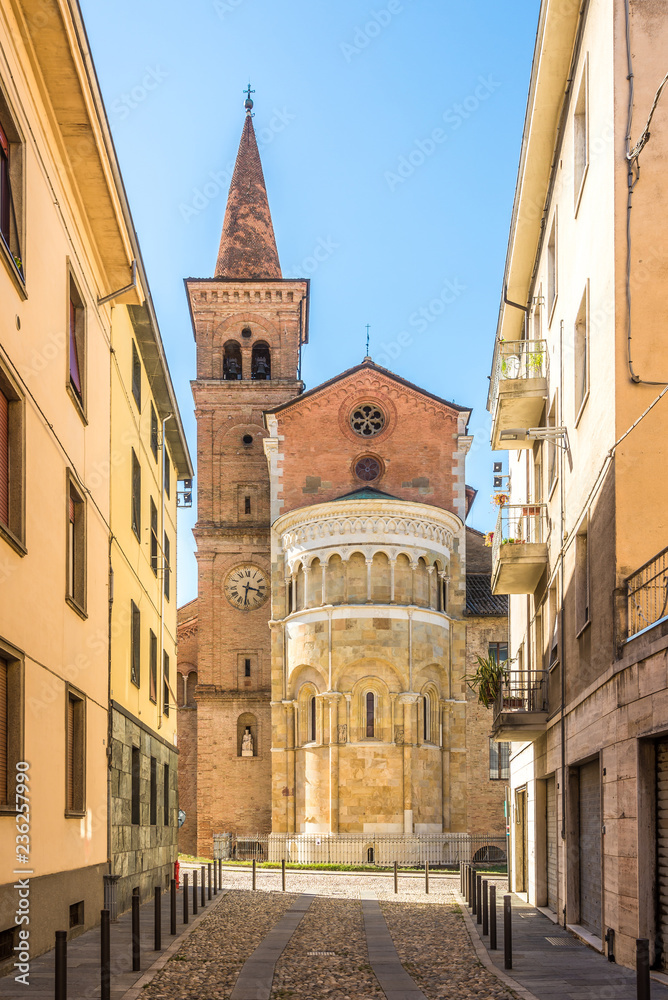 Cathedral of Saint Domninus (San Donnino) in the streets of Fidenza in Italy