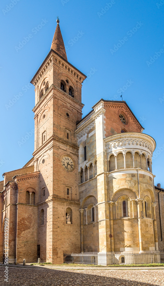 View at the Cathedral of Saint Domninus (San Donnino) of Fidenza in Italy