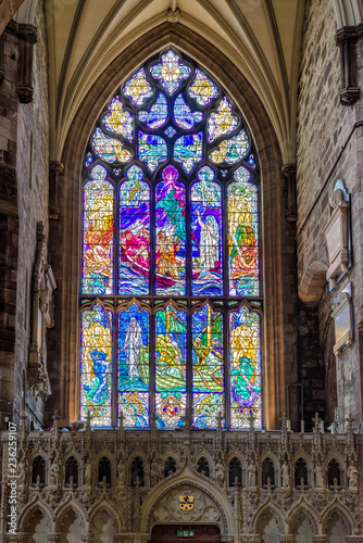 Stained glass in curch