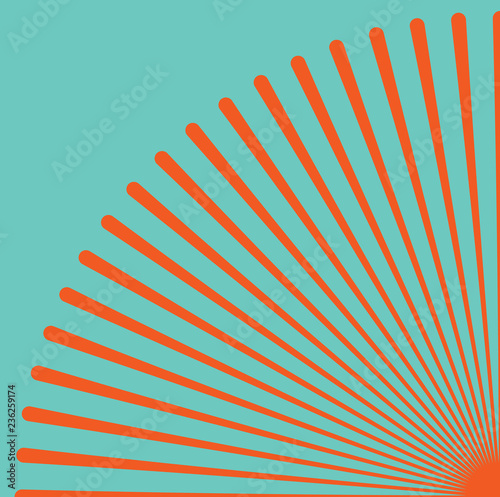 Converging lines from a corner spot