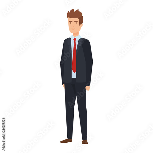 elegant businessman avatar character