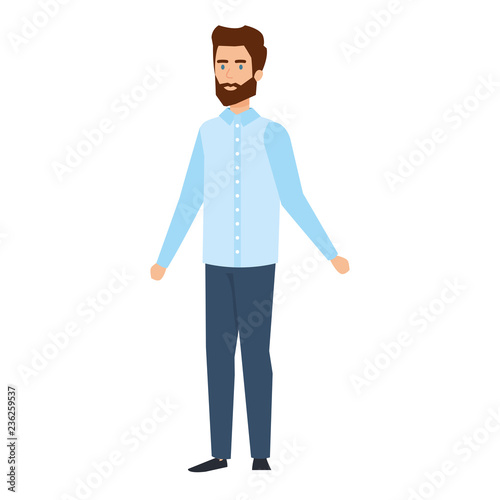 elegant businessman avatar character