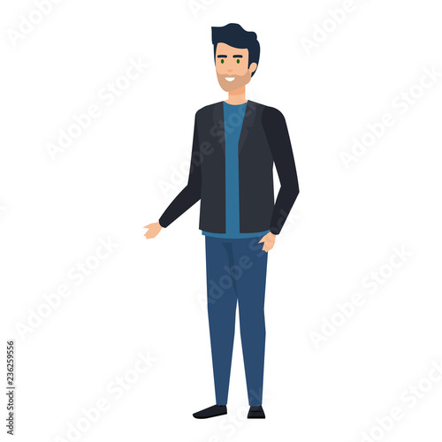 elegant businessman avatar character