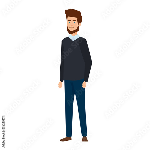 elegant businessman avatar character