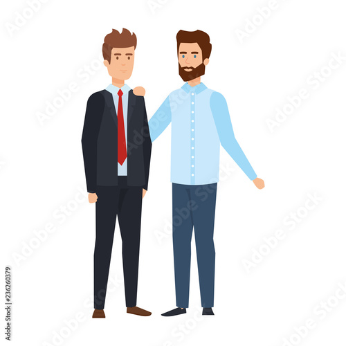 elegant businessmen avatars characters