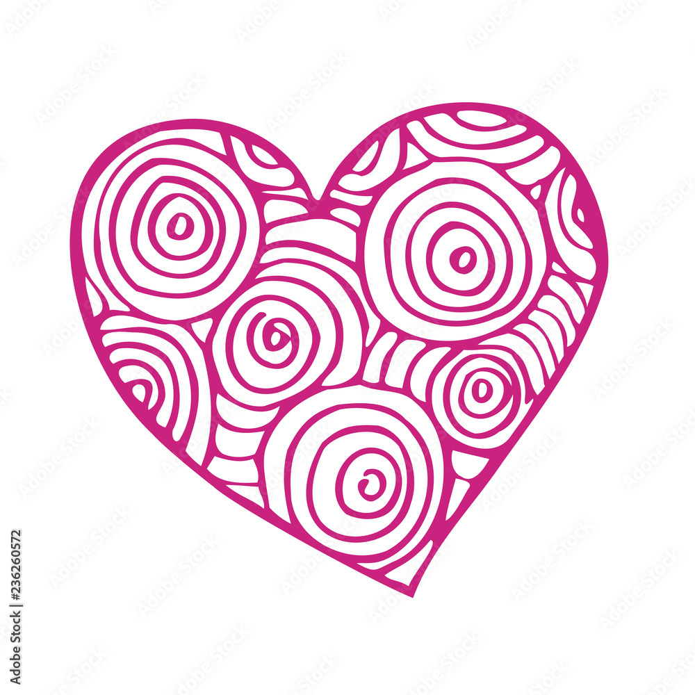 hand drawn pink heart hand drawn pink heart