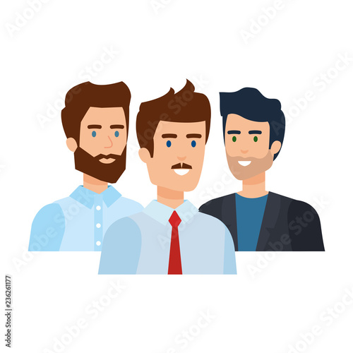 elegant businessmen avatars characters