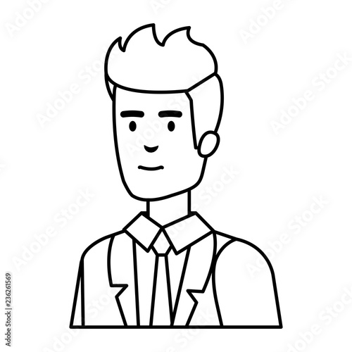 elegant businessman avatar character