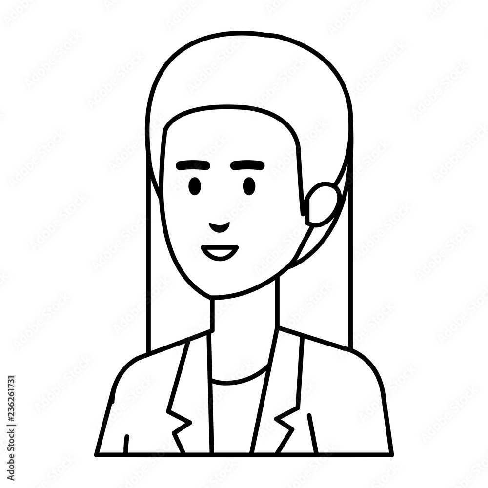 elegant businesswoman avatar character