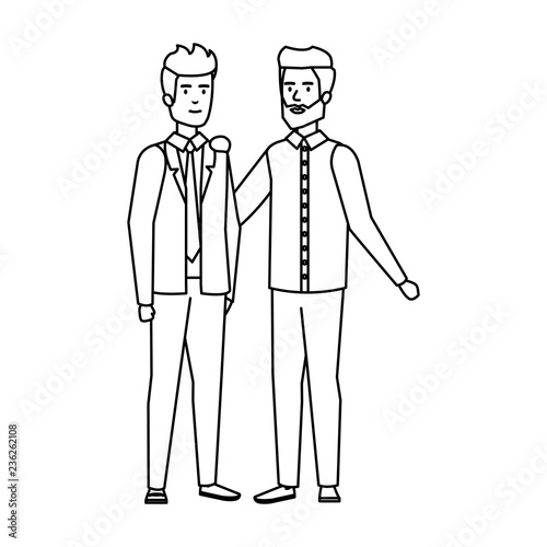 elegant businessmen avatars characters