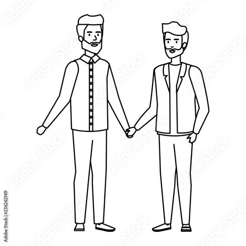elegant businessmen avatars characters