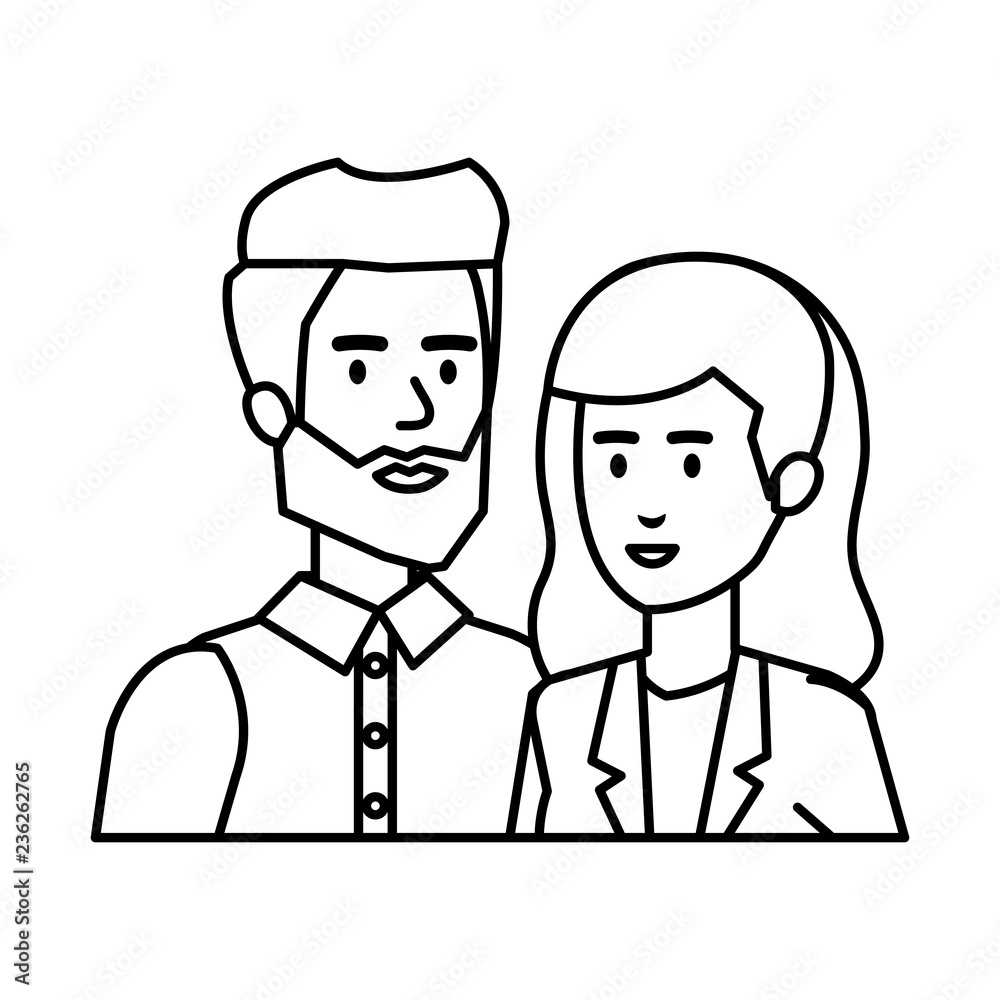 business couple avatars characters business couple avatars characters